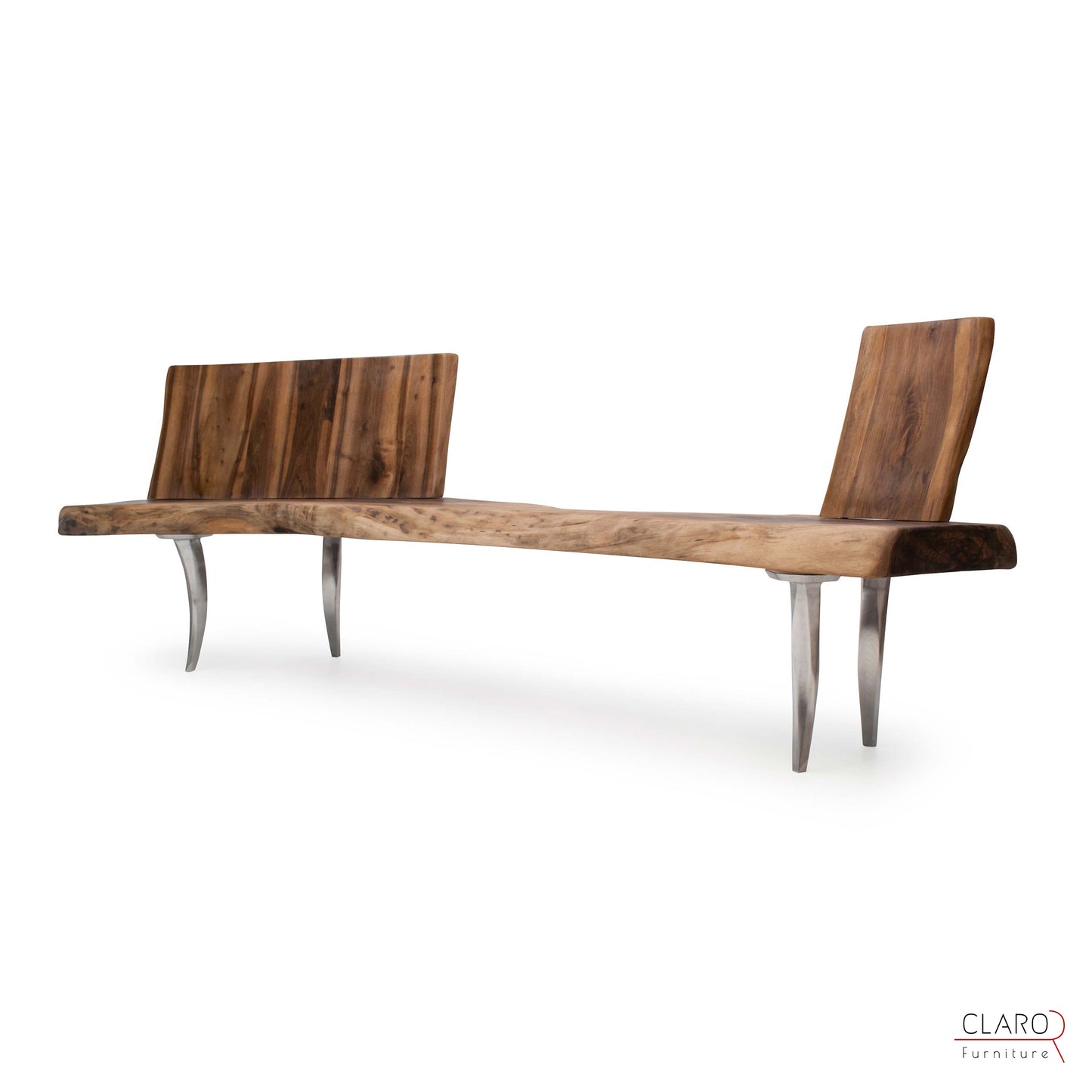 Döküm Alüminyum Ayaklı Masif Ceviz Bank