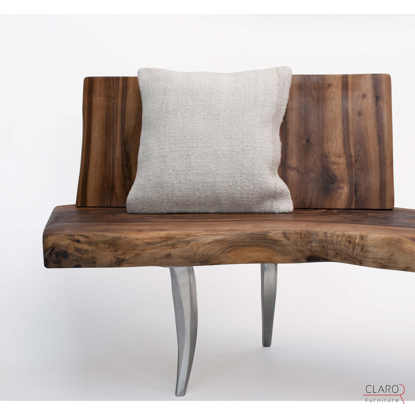 Döküm Alüminyum Ayaklı Masif Ceviz Bank