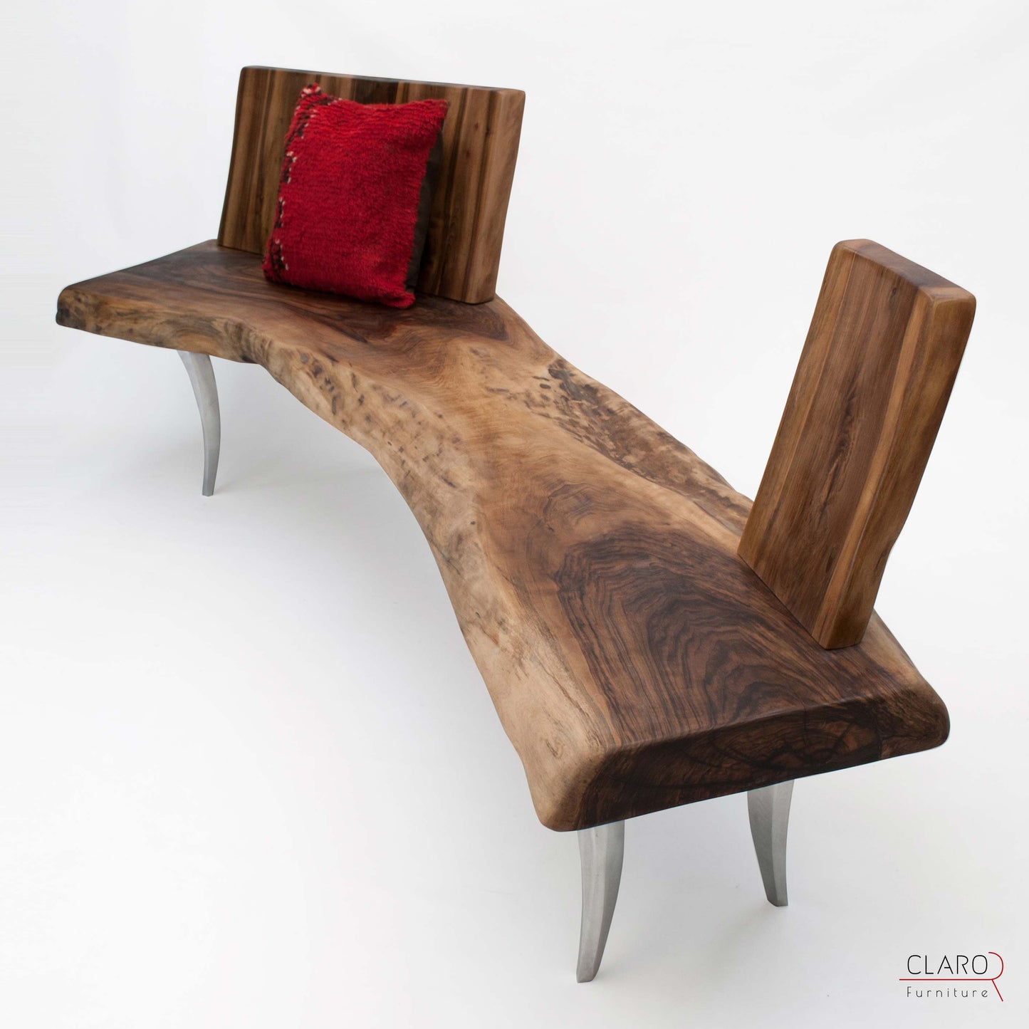 Döküm Alüminyum Ayaklı Masif Ceviz Bank