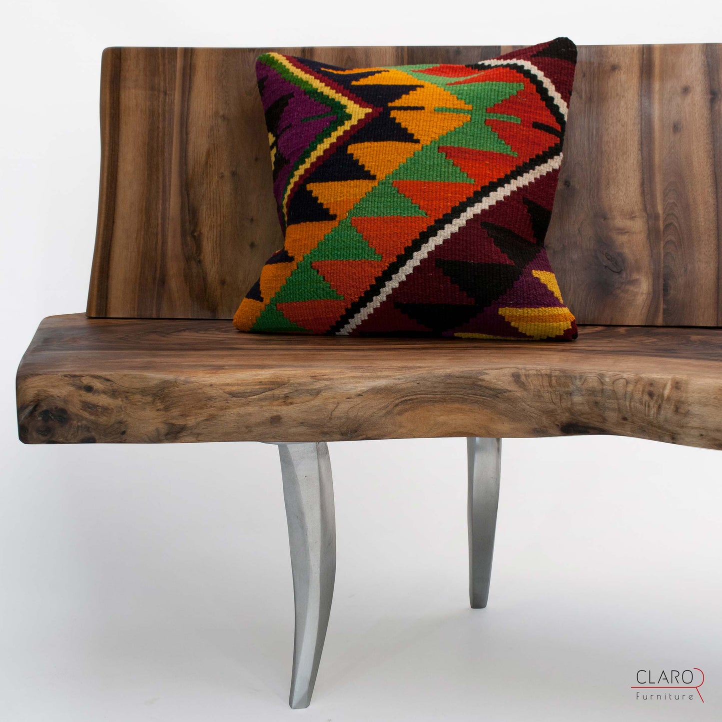 Döküm Alüminyum Ayaklı Masif Ceviz Bank