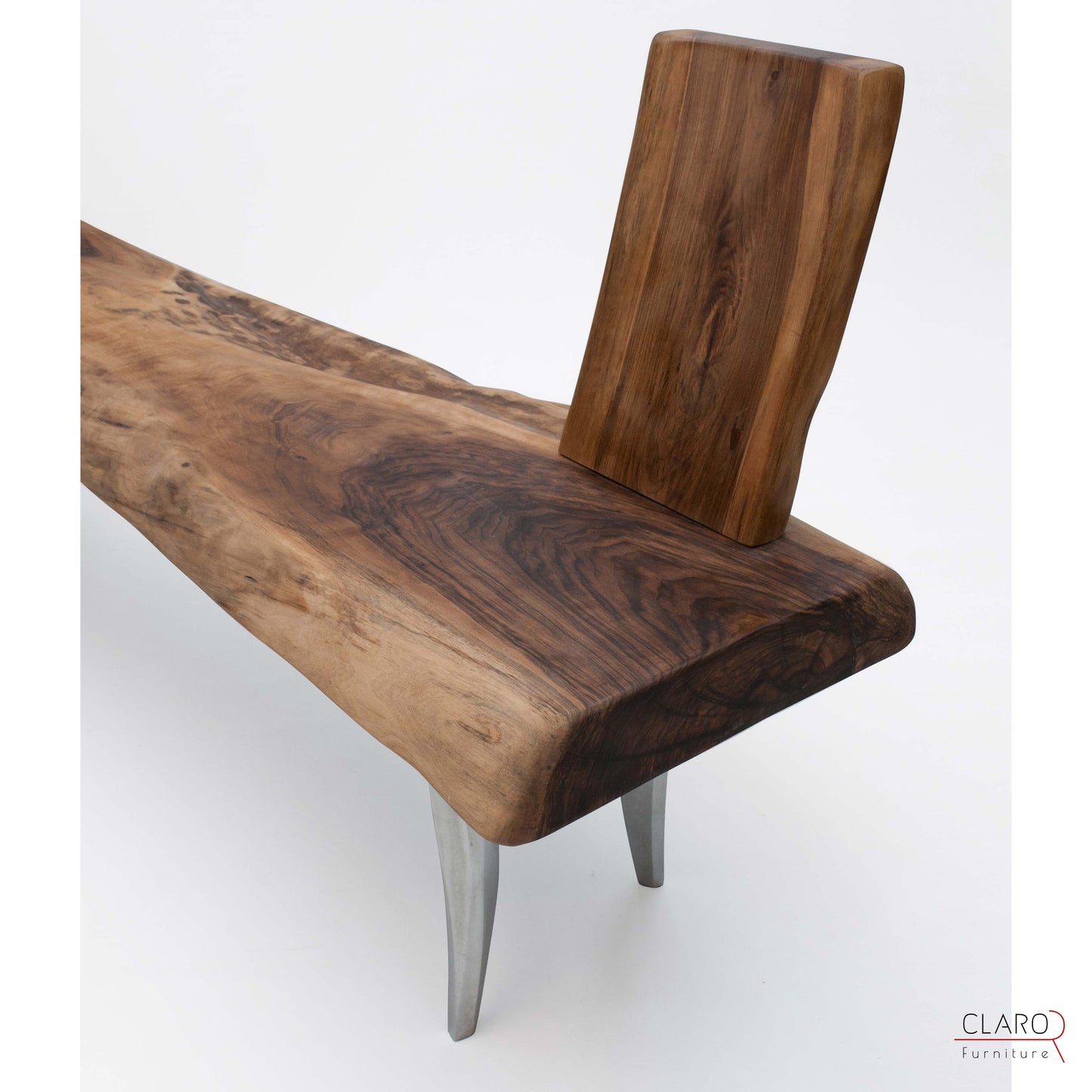 Döküm Alüminyum Ayaklı Masif Ceviz Bank