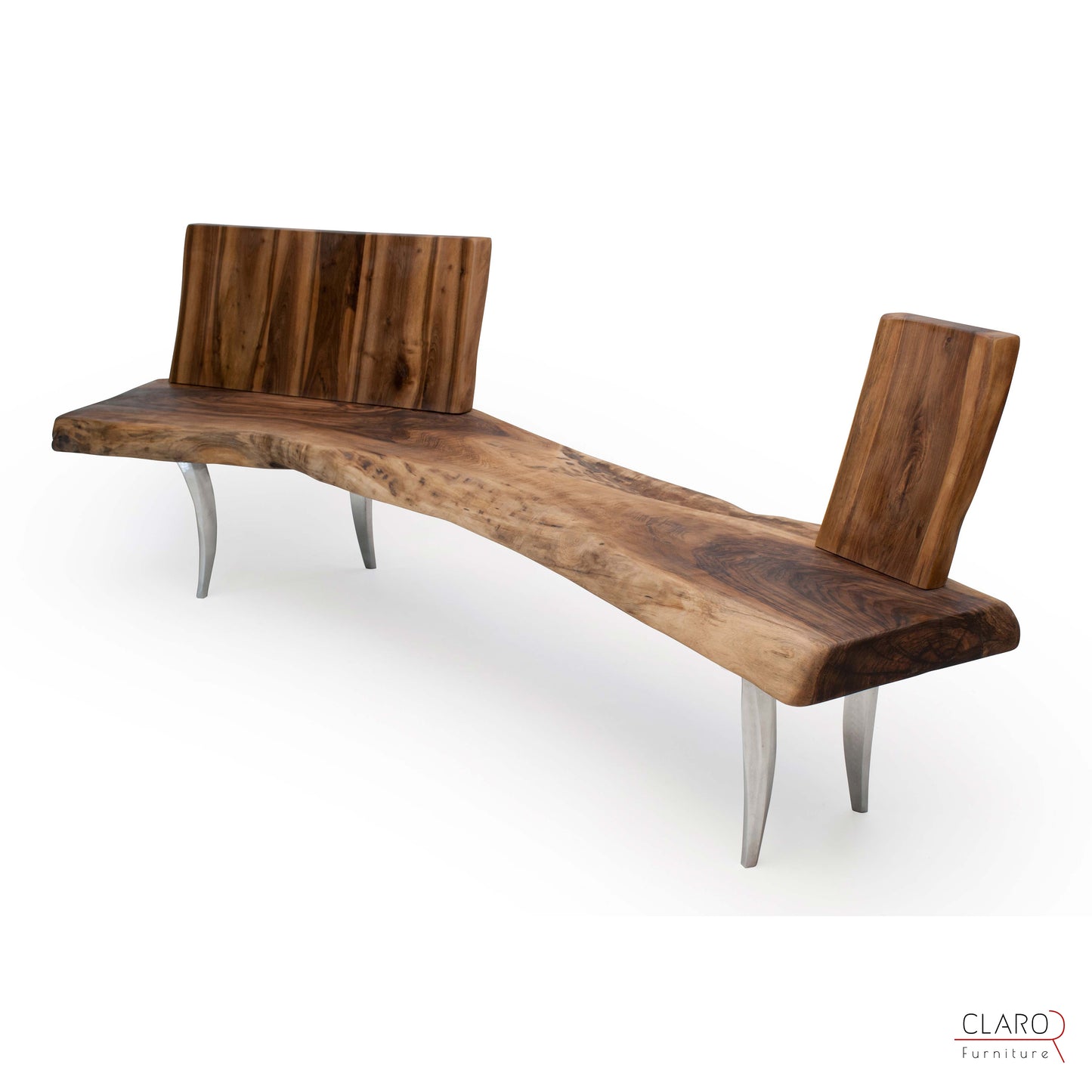 Döküm Alüminyum Ayaklı Masif Ceviz Bank