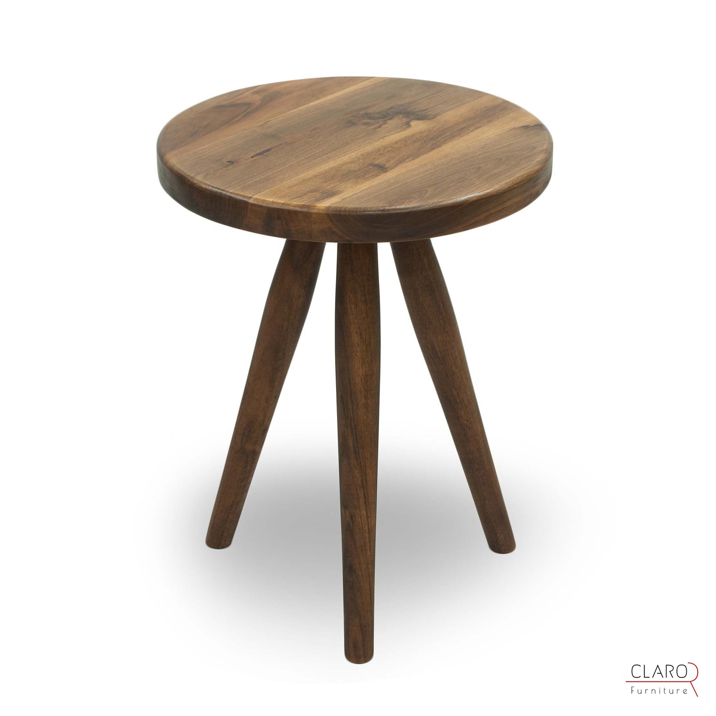 Orta Yüzyıl Modern Stil Ceviz Yan Sehpa